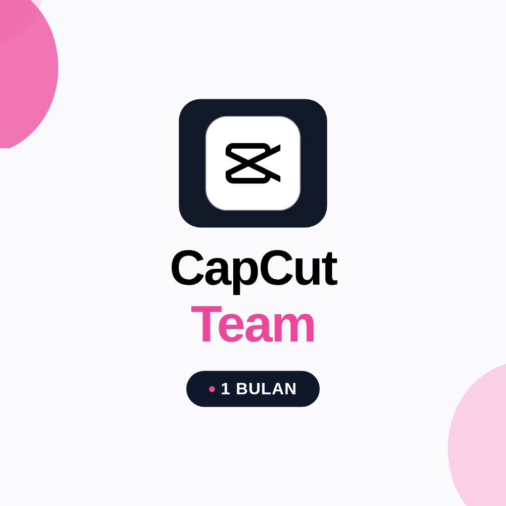CapCut Team 1 Bulan (1200 Credits)