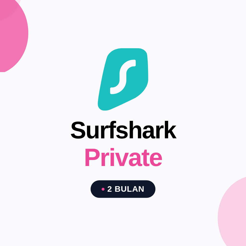 Surfshark VPN 2 Bulan (Private Account)